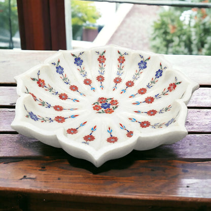 Hand Crafted Inlay Art Bowl / Lotus