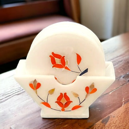 Marble Inlay Coasters Set of 6