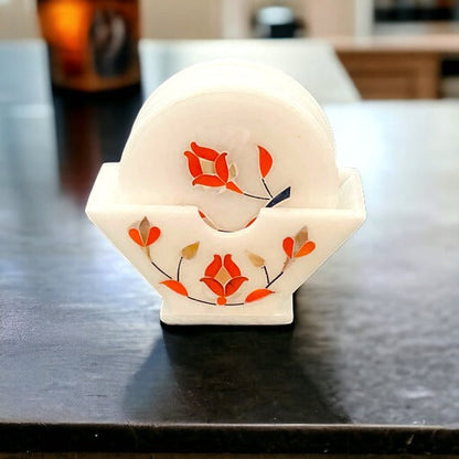 Marble Inlay Coasters Set of 6