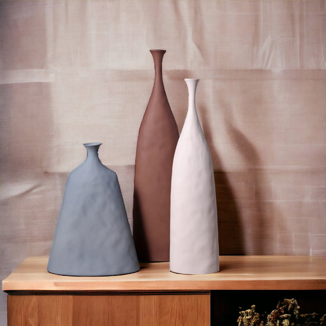 Rustic Ceramic Vase Set of 5