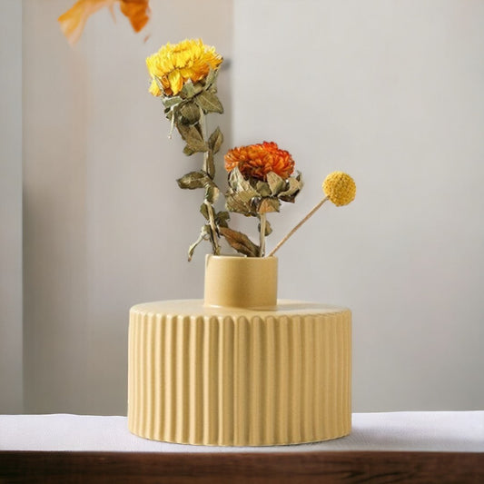Premium Matte Quality Yellow Vase